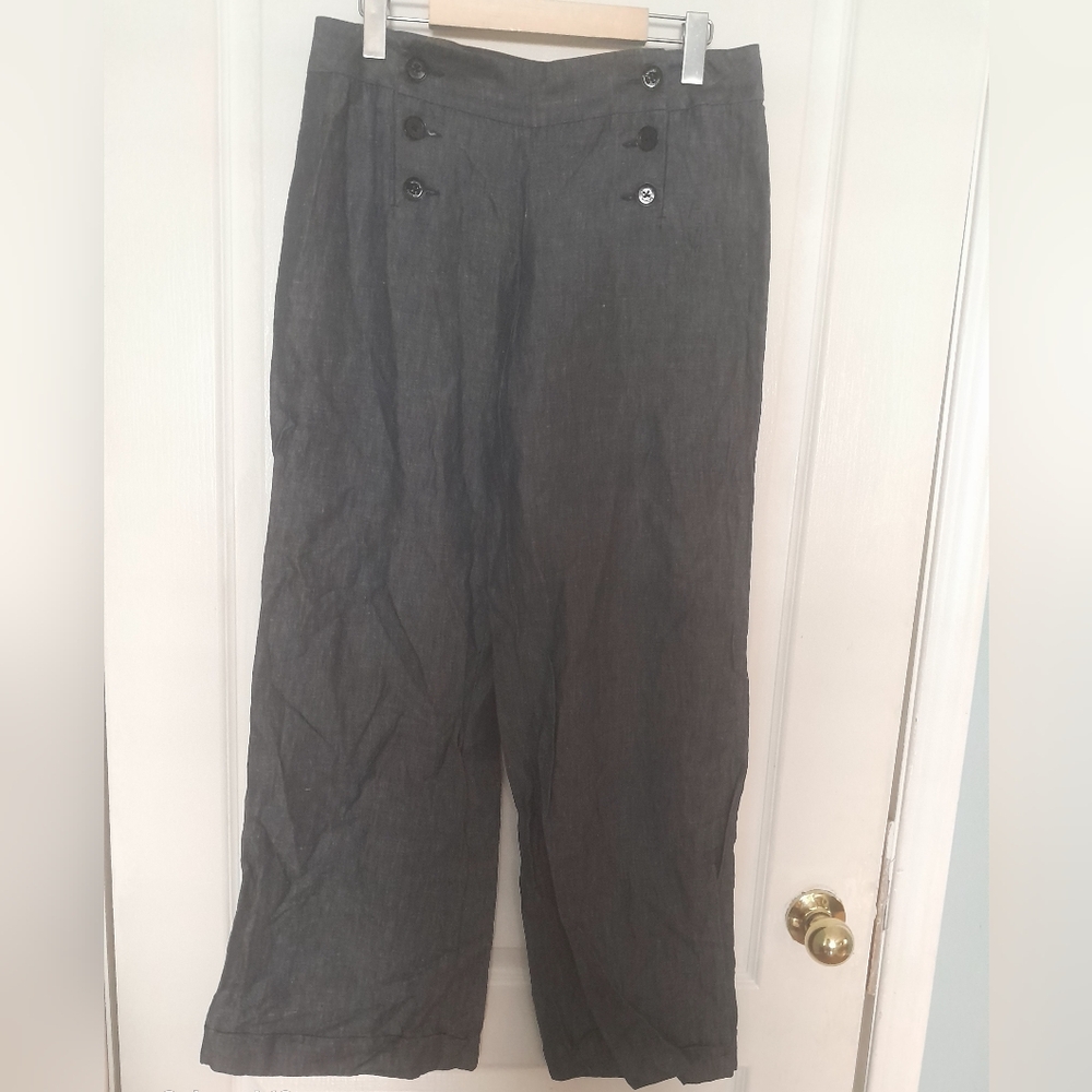 Express Design Studio Chambray Wide Leg Pants